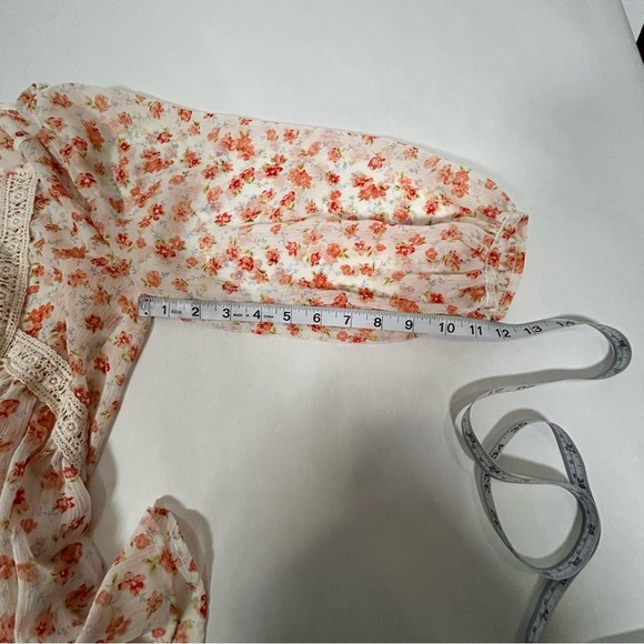 Altar’d State Floral Sheer Long Sleeve Boho Top - Picture 6 of 8
